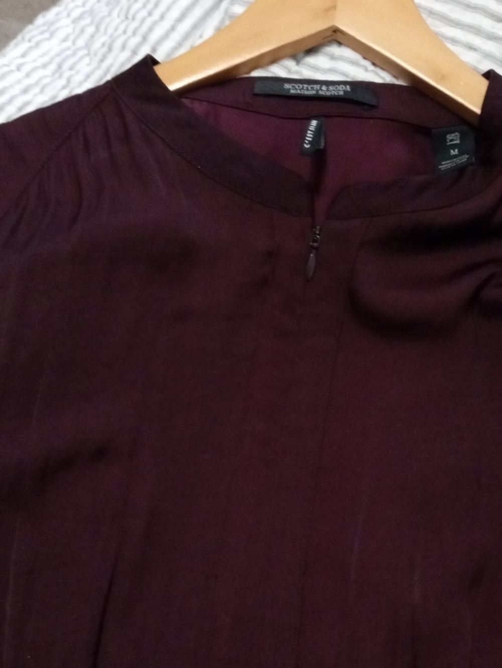 Scotch & Soda Long Sleeve Maxi Dress in Burgundy - Picture 5 of 8
